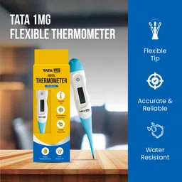 TATA 1mg T1MG/DT03 Flexible Tip Digital Thermometer with One Touch Operation for Child and Adult Thermometer image 2