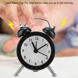 npe Analog MINI Alarm Clocks,Analog Bells,Battery Operated Clock image 4