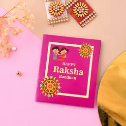 pride store Designer Rakhi for Brother-5560-GOTA-PATTI-2P RAK-2N Mauli Thread Rakhi, Chawal Roli Pack, Greeting Card Set image 3