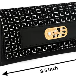 g m w Casual, Formal, Party, Sports Black Clutch image 3