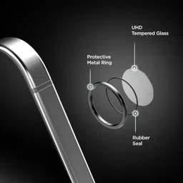 Flipkart SmartBuy Back Camera Lens Glass Protector for iPhone 16e – 9H Tempered, Scratch-Resistant, silver Ring Camera Lens Protector image 4
