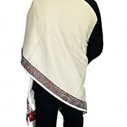 Kashmiri Thead Wool Self Design Men Shawl-image-3