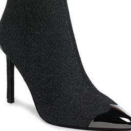 london rag Metallic Cap Toe Denim Boots For Women image 4