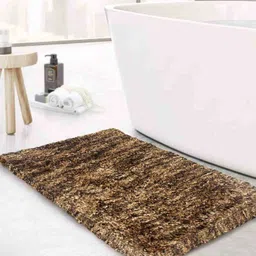 Polyster 24 x 16 Inches Mat in Brown Color by Luxe Home International image 1