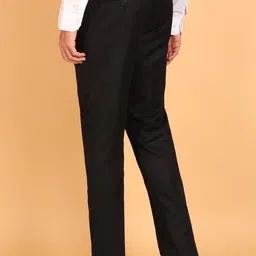 cyphus Men Slim Fit Black Viscose Rayon Trousers image 2