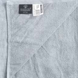 rangoli Grey Patterned 500 GSM Cotton Towel Sets (Set of 3) image 2