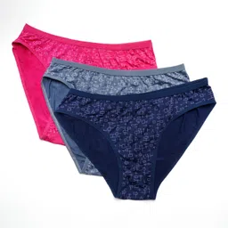 clovin Pack of 3 Women Hipster Red, Green, Blue Panty-picture-29