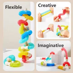 learn with fun Flexible Magnetic Stick Block Toys for Boys Girls Kids 42 Pcs image 3