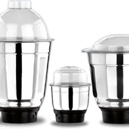 Stainless Steel Jars for Mixer Grinder, Combo Set (400, 1000, 1500 ml), Mixer Juicer Jar-image-0