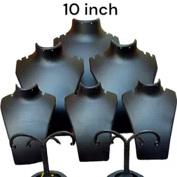 sgn fashion Necklace Earing Dummy combo set Material Plastic Color Rough Black Accessories Organizer image 2