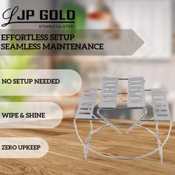 ljpgold Multi-Purpose Cup and Spoon Stand Organizer for Kitchen Countertops Combo Set Stainless Steel Cutlery Set image 2