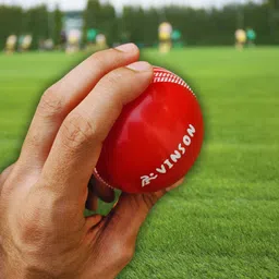 vinsonsports VINSON i10 Soft Leather Cricket Balls 110gm Red T20 Indoor Training Pack of 6 Cricket Training Ball image 2