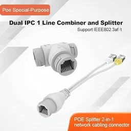 RyzCare Splitter/Multiplexer 2-in-1 Network Cabling Connector Three-Way RJ45 Connector Lan Adapter image 4