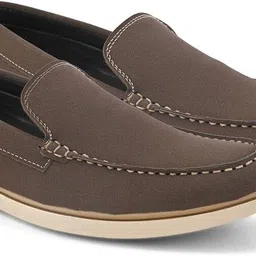 roadster Men Brown Solid Suede Casual Slip On Comfortable Penny Moccasins Loafers Shoes Loafers For Men image 2