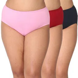 deermi fashion Pack of 3 Women Bikini Multicolor Panty image 2