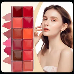 seung Moisturizing 12 Color Lip Gloss Palette, Creamy Texture Lipstick-Nw image 1