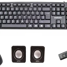 zebion K500 Keyboard + Swag Mouse +PRONTO 101 USB HUB + Twin wired Speaker Combo Set-picture-23