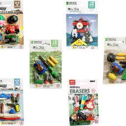 shubhkraft Creative Return Gift For Kids Colorful 3D Erasers Set Birthday Favor Non-Toxic Eraser-picture-47