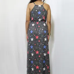 eastbay Women Fit and Flare Multicolor Maxi/Full Length Dress image 4