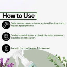 QLERIX Set Of 3 Rosemary Water Spray For Thicker- Shiner & Stronger Hair - 100 ml Each image 2