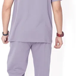 weet Men Top & Pyjama Set Purple Printed image 2