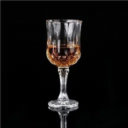 crom (Pack of 2) 100% crystal Clear Elegant Reg Wine 220 ml set of 2 Glass Set (220 ml, Glass) Glass Set Water/Juice Glass image 2