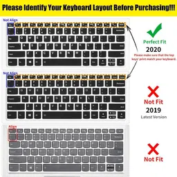 RAYA Silicone Keyboard Cover for Lenovo ideapad Slim3 & Slim5 14inch Laptops ThinkBook-14 Models: 20VDA0GNIN / 20VDA08TIN / 20VDA0GPIN / 20VDA08QIN Keyboard Skin image 2