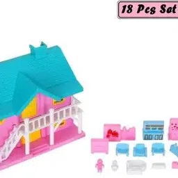 snm97 Funny Doll House Set , with Complete Furniture Household Set for kids-picture-37
