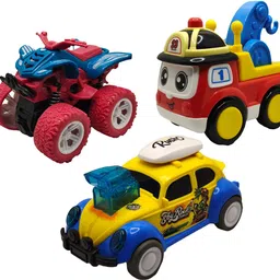 vaniha Unbreakable Four-Wheel Drive Friction Powered Diecast Toy Set-L28-picture-18