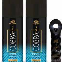 st.john Cobra Deo Cool (150 Ml Pack of 2) Deodorant Body Spray and Cobra Perfume 15ml-picture-35