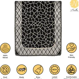 nendle Velvet Abstract 3+3 Seater L-Shape Sofa Cover image 4