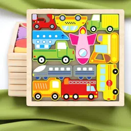 vhd Wooden Vehicle Puzzle Board for Kids – Educational Transport Toy TR137-picture-40