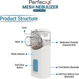 Perfecxa Portable Mesh Nebulizer (VHS 0410) | Easy to Carry & Lightweight, USB Interface Nebulizer image 3