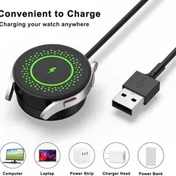 Jxrev Magnetic Charger Cable For Galaxy Watch 6 Classic,5 Pro,4 Classic,3/Active 2/1 Charging Pad image 4