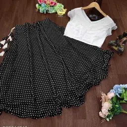 nyari wear Floral Print Stitched Lehenga & Crop Top image 2