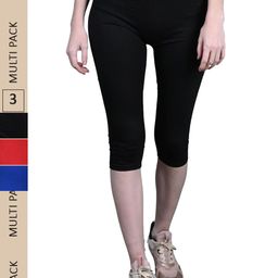 FRENCH KLEIDER Girls Pack of 3 Skinny Fit Mid-Rise Capris-picture-38