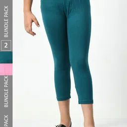 BAESD Girls Pack of 2 High Rise Capris-picture-16