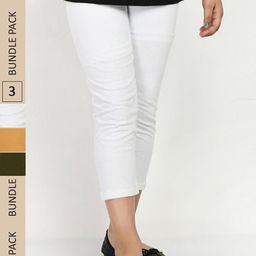 IndiWeaves Girls Pack of 3 Mid-Rise Cotton Capris-picture-15