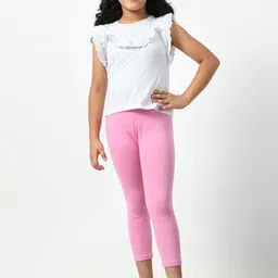 BAESD Girls Pack Of 4 Mid-Rise Skinny Fit Capris image 4