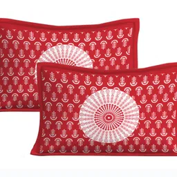 leo creation 144 TC Cotton Double Jaipuri Prints Flat Bedsheet image 2