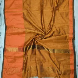 laxmi textile Solid/Plain Handloom Linen Saree-picture-11