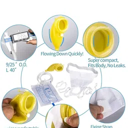 kasha Male Urine Bag 1000 Ml Urine Pot image 2