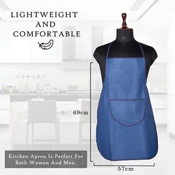 Kuber Industries 3- Pcs Blue  PVC Printed Aprons image 3