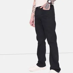 roadster Men Boot-Leg Mid Rise Black Jeans image 3