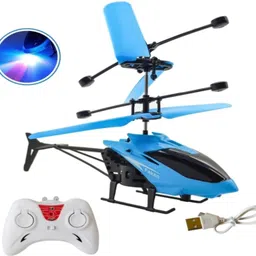 elektron Kids Plastic Induction Type 2-in-1 Flying Helicopter with Remote3 image 2