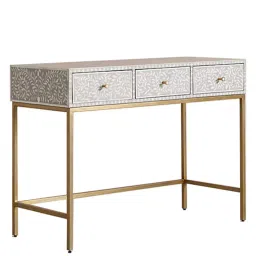 ziba homes Sylvan Bone Inlay Console Table in Grey Colour image 4