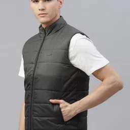 pierre carlo Men Colorblock Quilted Jacket image 3