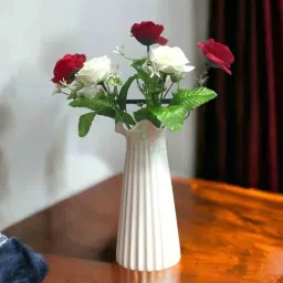 Red & White Polyester Artificial Flower by Art Street-picture-10