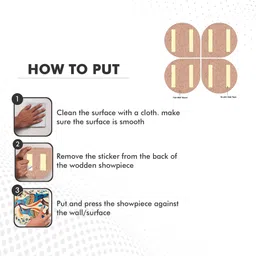 artvibes Nature Mdf Wooden Wall Hanging Handcrafted Decorative Bedroom Items (WH_8458N) Pack of 4 image 5