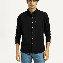 Men Slim Fit Solid Spread Collar Casual Shirt-image-93